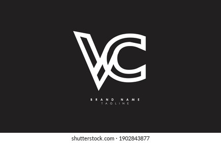 Alphabet Initial Monogram letters logo VC, V and C	