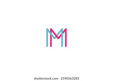 alphabet initial monoline logo design template, simple logo for your brand, business and other