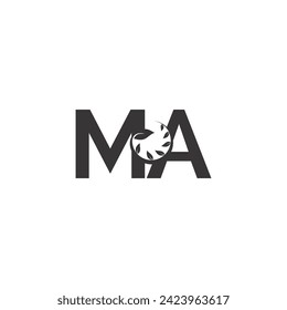 Logo de Alphabet Initials AM, MA, M y A