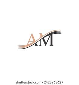 Alphabet Initials Logo AM, MA, M und A