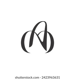 Alphabet Initials logo AM, MA, M and A