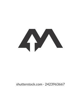 Alphabet Initials logo AM, MA, M and A