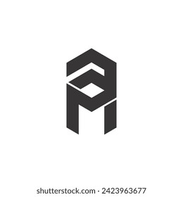 Alphabet Initials logo AM, MA, M and A