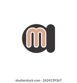Alphabet Initials logo AM, MA, M and A