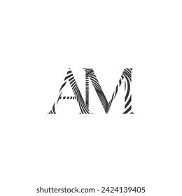 Alphabet Initials logo AM, MA, M and A