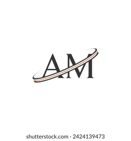 Alphabet Initials logo AM, MA, M and A