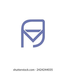 Alphabet Initials logo AM, MA, M and A