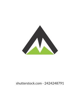 Alphabet Initials logo AM, MA, M and A