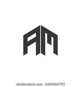 Alphabet Initials logo AM, MA, M and A