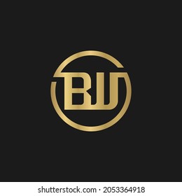 Alphabet Initials logo BW, WB, W and B