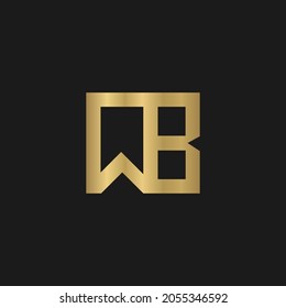 Alphabet Initials logo BW, WB, W and B