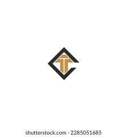 Alphabet Initials logo CT, TC, C and T