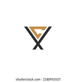 Alphabet Initials logo CX, XC, C and X