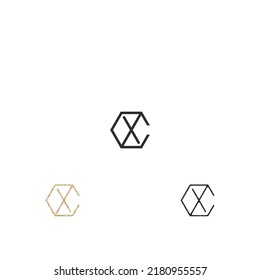 Logo de Alphabet Initials CX, XC, C y X