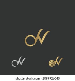 Alphabet Initials logo DW, WD, D and W