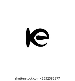 Alphabet Initials logo EK, KE, K and E