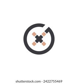 Logo de Alphabet Initials GX, XG, X y G