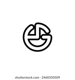 Alphabet Initials logo GY, YG, G and Y