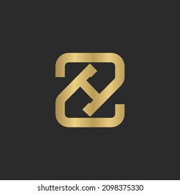 Alphabet Initials logo HZ, ZH, H and Z