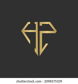 Logo de Alphabet Initials HZ, ZH, H y Z