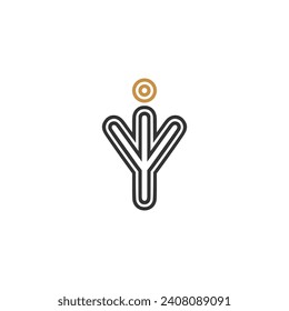 Alphabet Initials logo IY, YI, I and Y