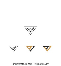 Alphabet Initials logo JZ, ZJ, J and Z