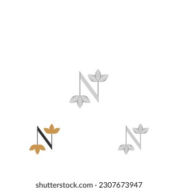 Alphabet Initials logo NN, N