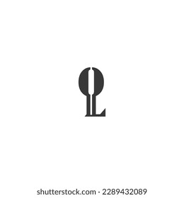 Alphabet Initials logo OL, LO, O and L