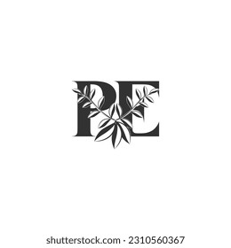 Alphabet Initials logo PE, EP, P and E