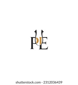 Alphabet Initials logo PE, EP, P and E