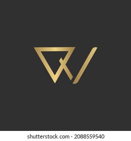 Alphabet Initials logo QW, WQ, W and Q