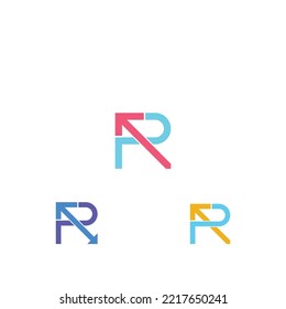 Alphabet Initials logo R, RR