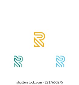 Alphabet Initials logo R, RR