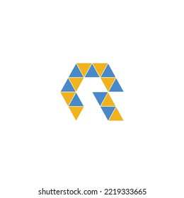Alphabet Initials Logo R, RR