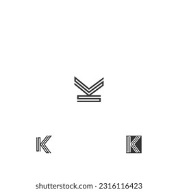 Alphabet Initials Logo SK, KS, S und K