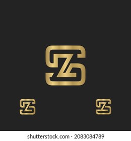 Alphabet Initials logo SZ, ZS, Z and S