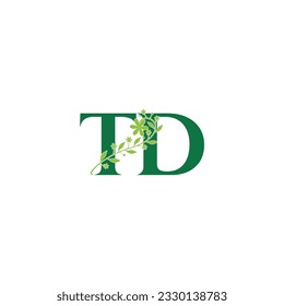 Alphabet Initials logo TD, DT, T and D