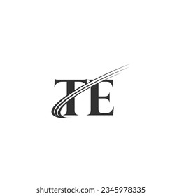 Alphabet Initials logo TE, ET, T and E