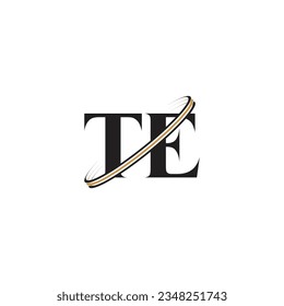 Alphabet Initials logo TE, ET, T and E