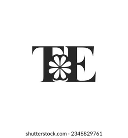 Alphabet Initials Logo TE, ET, T und E