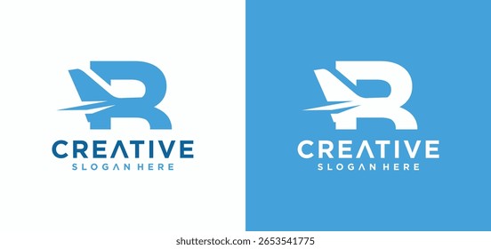 Alphabet initials logo for Travel vacation, , Modern vacation travel agency logo.