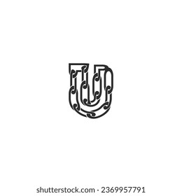 Alphabet Initials logo U, UU