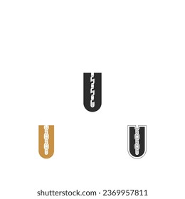 Alphabet Initials logo U, UU