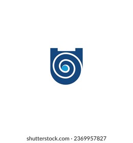 Alphabet Initials logo U, UU