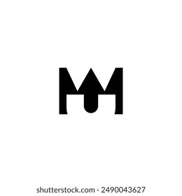 Alphabet Initials logo UW, WU, W and U