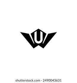 Alphabet Initialen Logo UW, WU, W und U