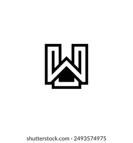 Alphabet Initialen Logo UW, WU, W und U