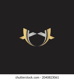 Alphabet Initials logo UX, XU, X and U