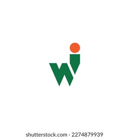 Alphabet Initials logo WI, IW, W and I