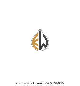 Logo de Alphabet Initials WK, KW, W y K